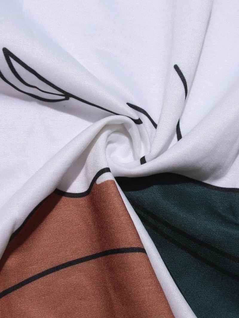 Chic Two - Piece Women's Figure Print Co - Ord Set - Casual Pullover Top & Drawstring Pocket Pants for Spring & Fall - Bela Fils BoutiqueBela Fils Boutique